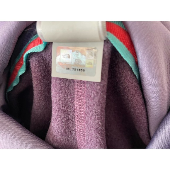 The North Face Purple Cowlneck Hoodie with Bright Blue Drawstring Size Large‎ - Picture 8 of 8
